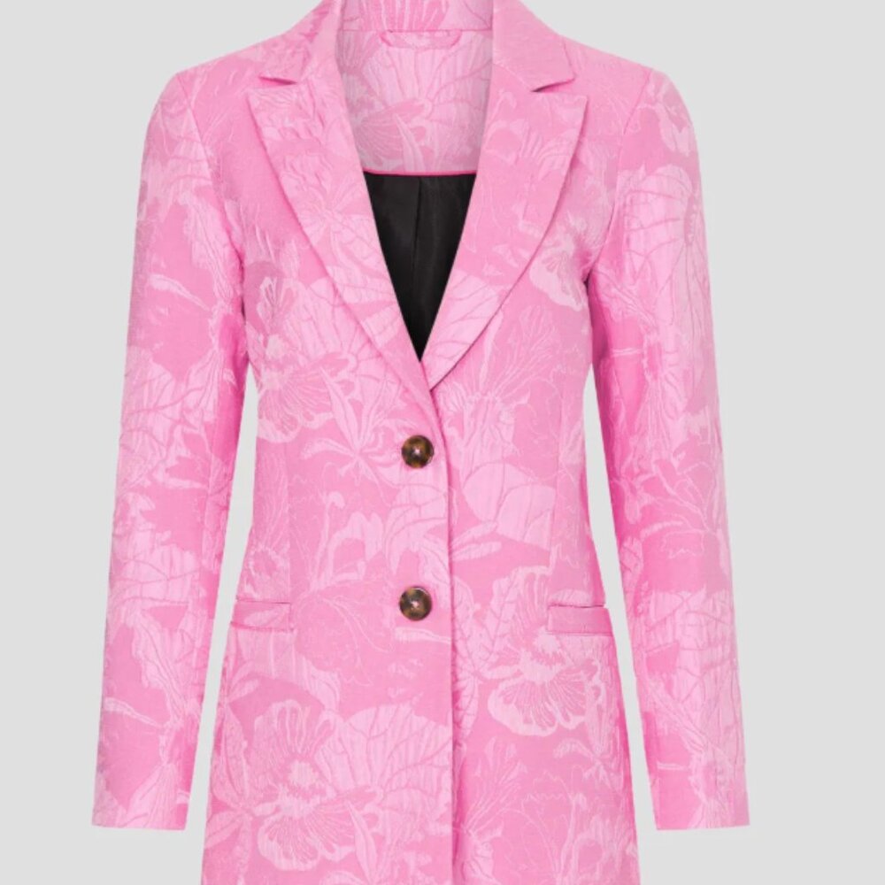Scoth & Soda Pink Jacquard Blazer